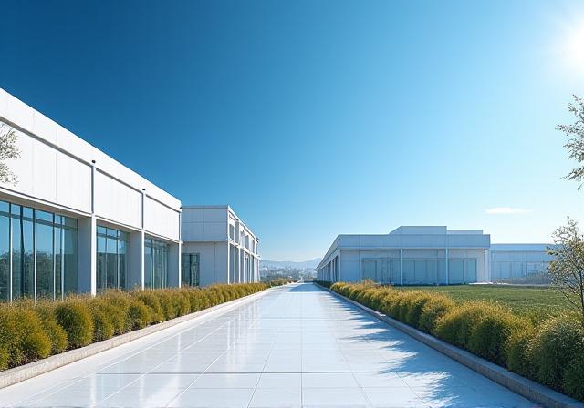 Modern industrial manufacturing park in Queretaro, Mexico